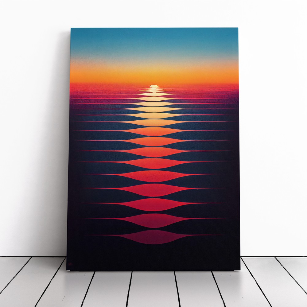 The Stupendous Abstract Sunset Canvas Wall Art Print Framed Picture Home Decor