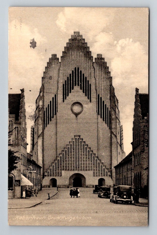 Denmark- Copenhagen Grundtvig's Church Postal Old PC Card Vintage c1954 Postcard