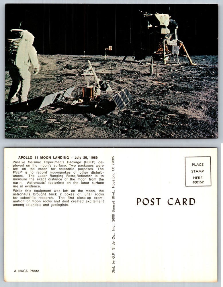 Apollo 11 Moon Landing NASA Photo Postcard