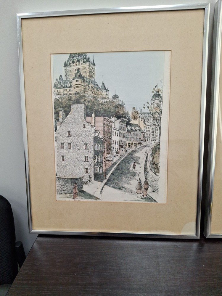 Vintage Mikola Lithograph Print of Cabane à Sucre in Quebec Unframed