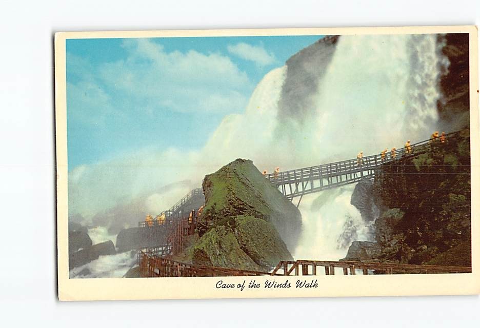 Postcard Cave of the Winds Walk Niagara Falls New York USA