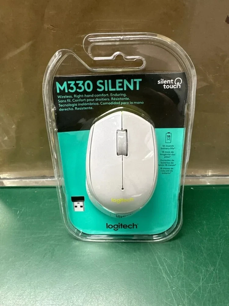 Logitech M330 Silent Plus Wireless Mouse - Gray