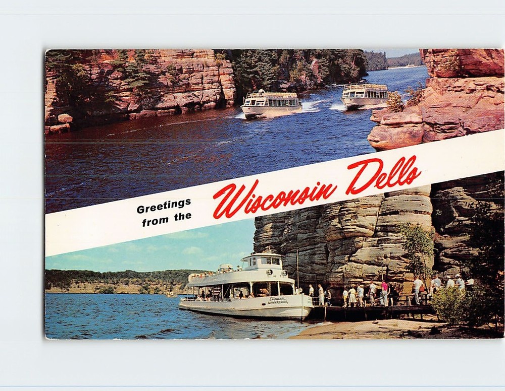 Postcard Greetings from Wisconsin Dells Wisconsin USA