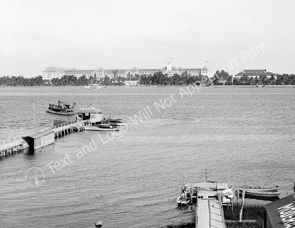 1910's Lake Worth, Palm Beach, Florida Vintage Old Photo 8.5