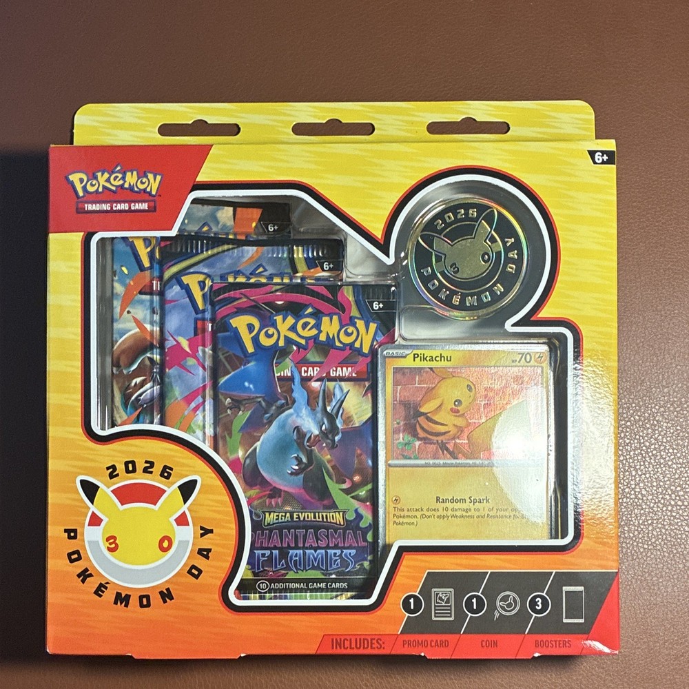 Pokémon TCG 2026 Pokémon Day Sealed Box 3 Packs 30th Anniversary