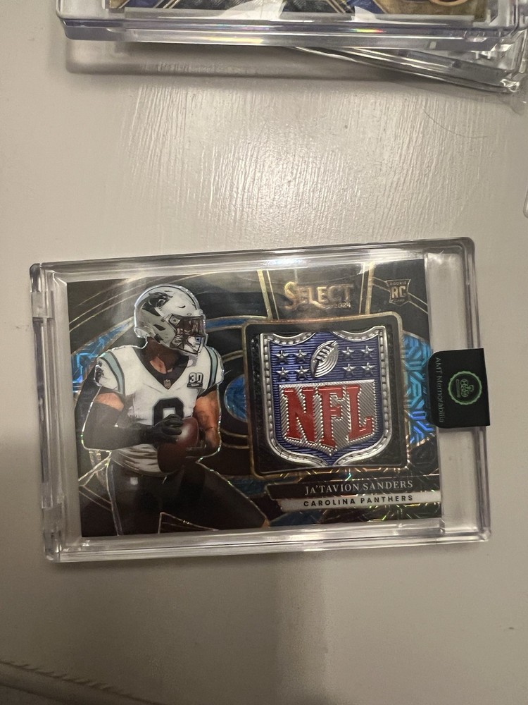 2024 Panini Select - Ja’Tavion Sanders Select Black 1/1 NFL Shield SICK PATCH!