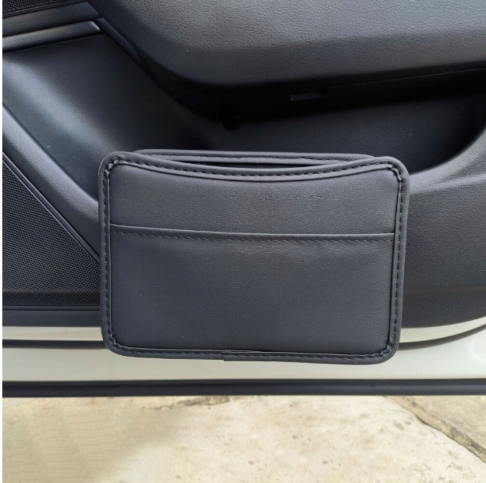 Car Storage Box Organizer Pocket Door Hanging Bag Leather Waterproof