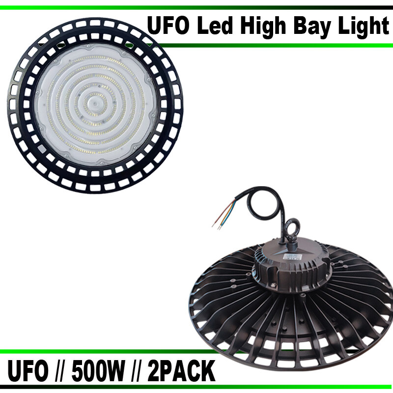 2-Pack 500W LED High Bay Light for Factories and Warehouses