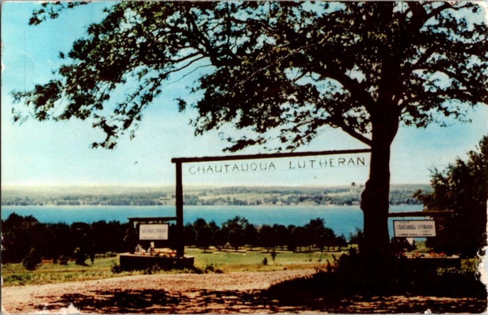 Pre-1980 CAMP SCENE Bemus Point - Chautauqua Lake Near Jamestown NY m/14 BJ9542