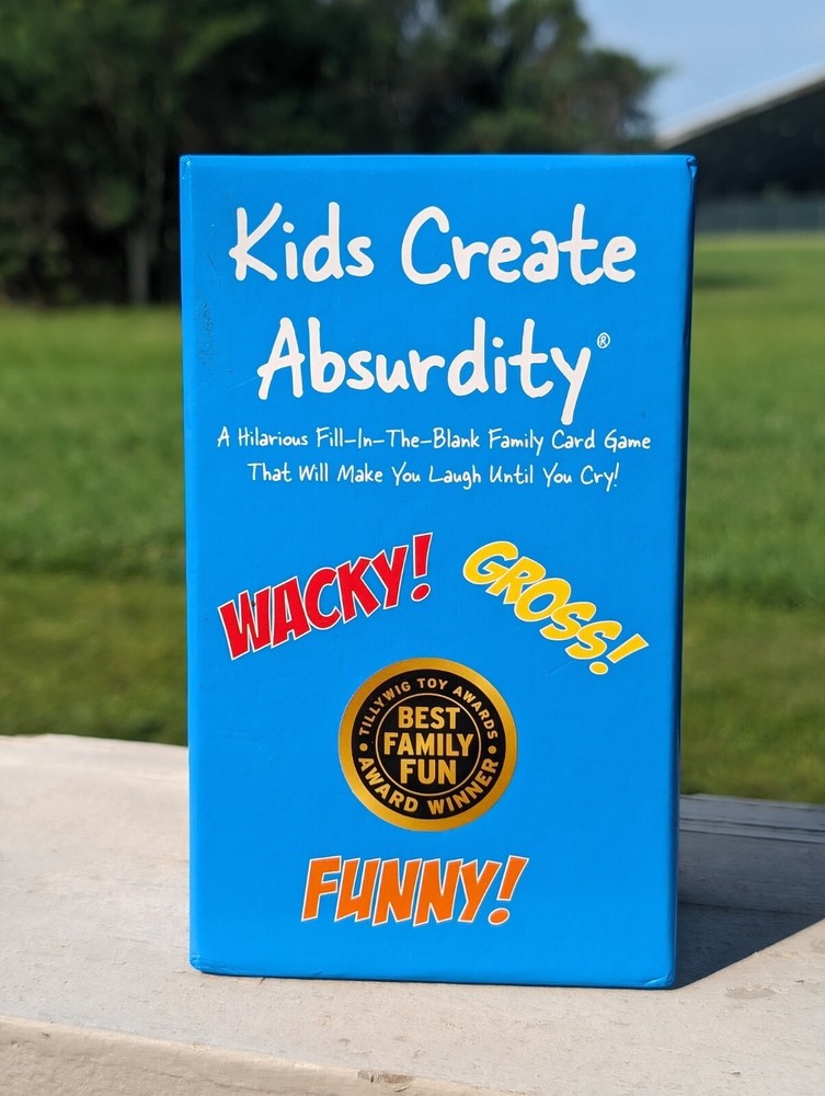 KIDS CREATE ABSURDITY Hilarious Question And Answer Game Card Game 100% COMPLETE