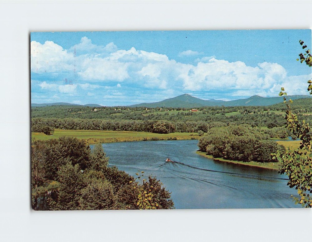 Postcard Connecticut River from Route 5 Between Bradford & Wells River Vermont