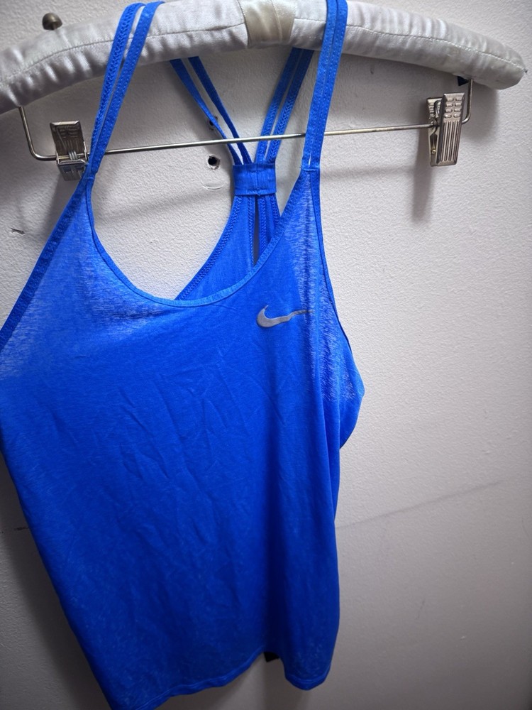 Nike Bright Blue Dri-FIT Racerback Tank Size XS Women's Workout Top