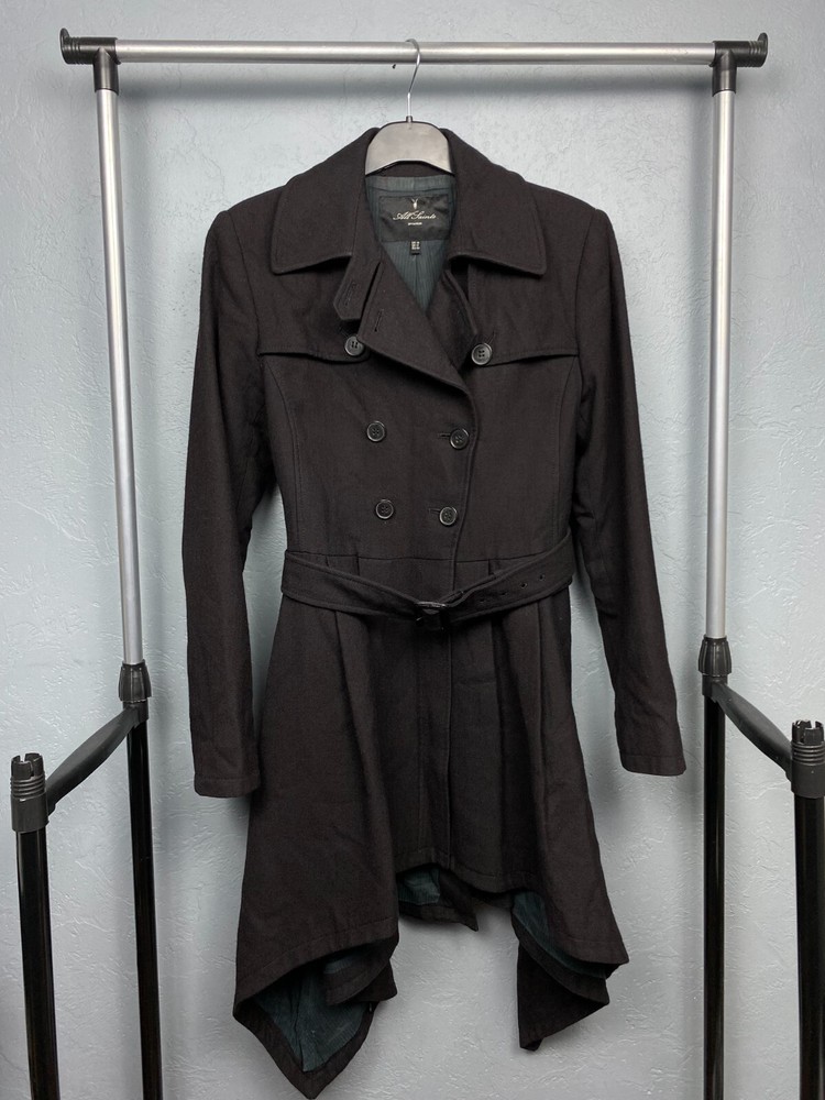 Allsaints Womens Wool Coat Jacket Size UK 14