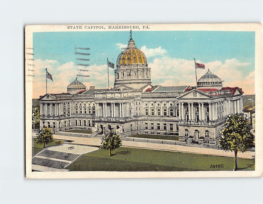 Postcard State Capitol Harrisburg Pennsylvania USA