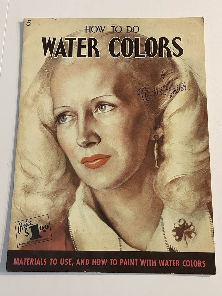 How to Do Water Colors Painting Walter Foster Art Instruction Folio Artists 60s
