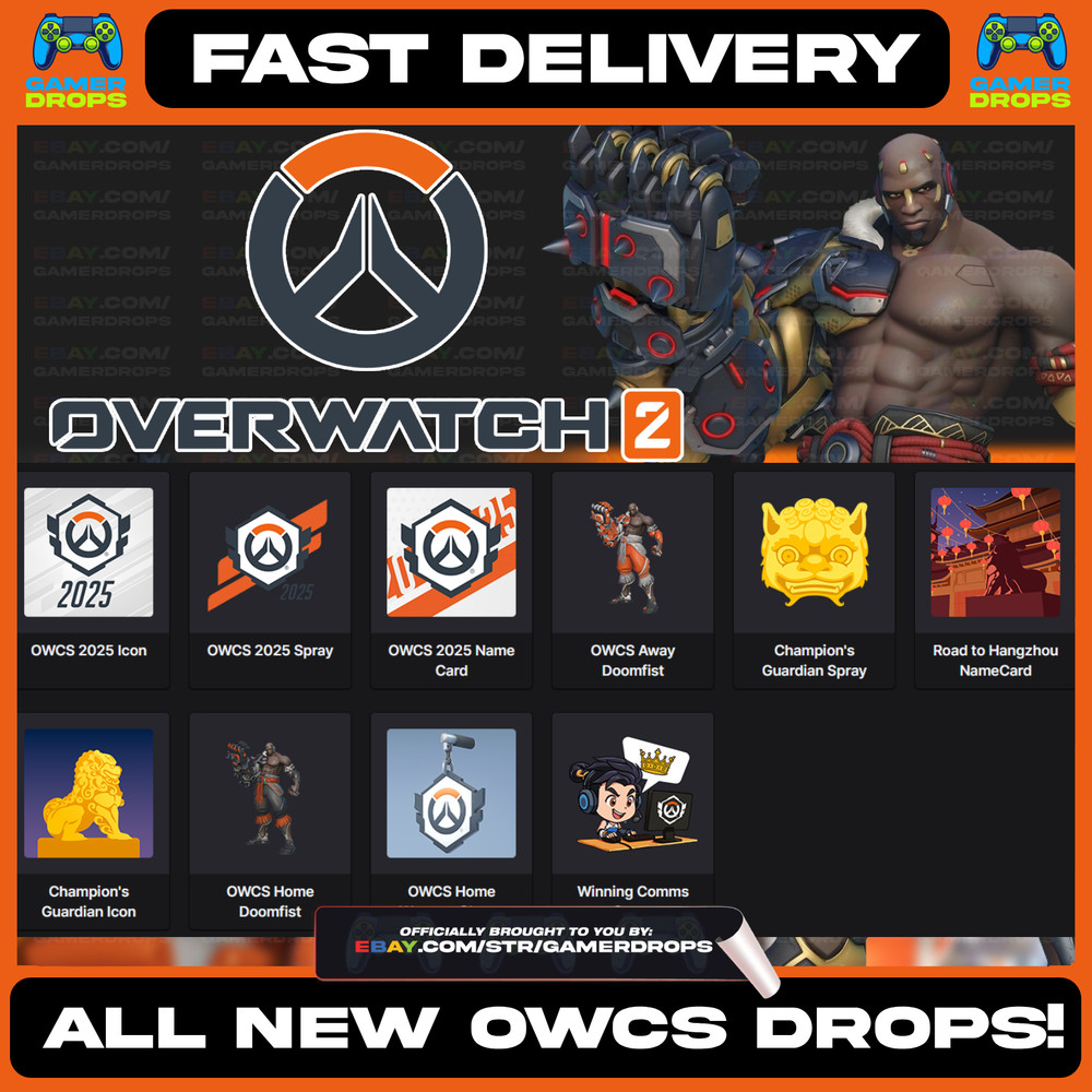 Overwatch 2 Twitch Drops - ALL NEW DROPS - OWCS 2025 - DOOMFIST - ICONS - MORE
