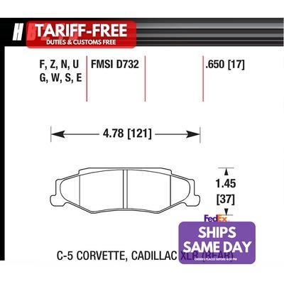 Hawk Brake HB248F.650, Set of 4 Performance Street Brake Pads (4) Performance Pa