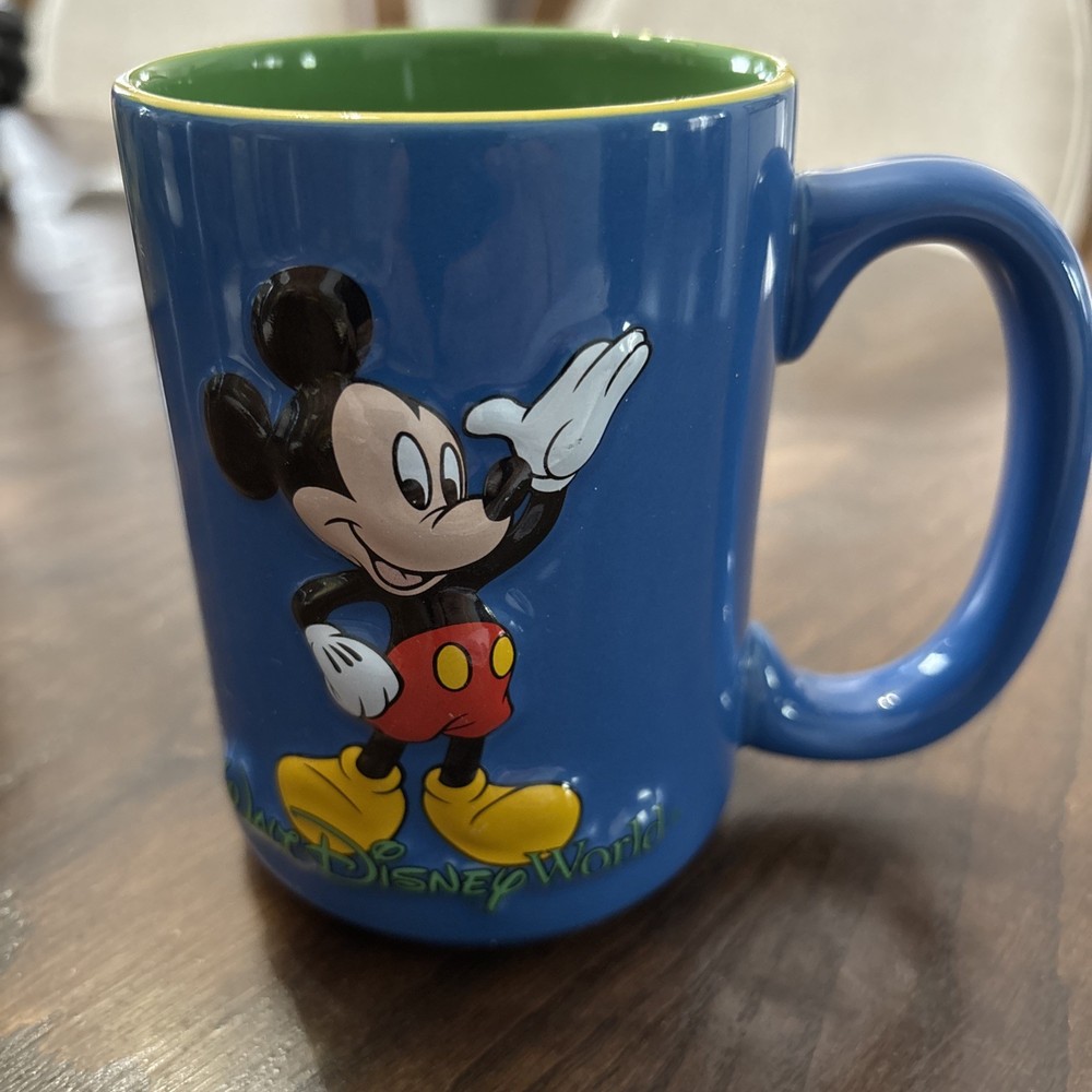 Disney World Blue Mickey Mouse 3D Ceramic Mug