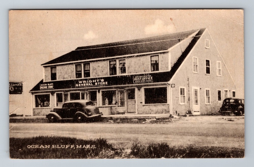 Ocean Bluff MA-Massachusetts General Store Post Office Vintage c1949 Postcard
