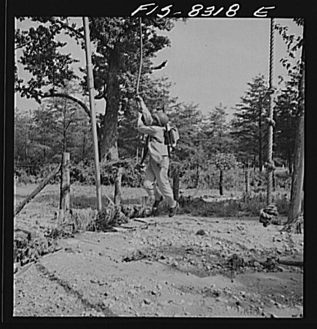 Untitled photo, : Fort Belvoir, Virginia. Sergeant George Camblair getting
