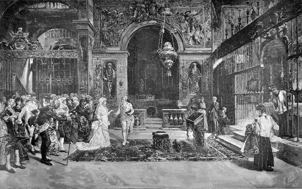 Historical 1800's architectonic Decorative Poster. Home Graphic Art Design 3992