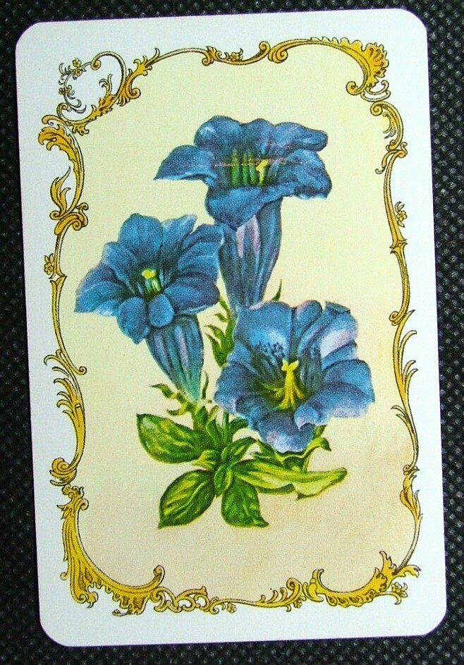 1 x Joker playing card single swap Alpine Flowers Piatnik No 2208 B ZJ 630