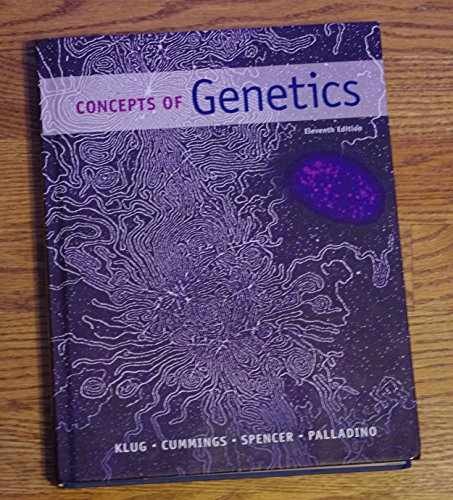 Concepts of Genetics (11th Edition) - Hardcover, by Klug William S.; - Very Good