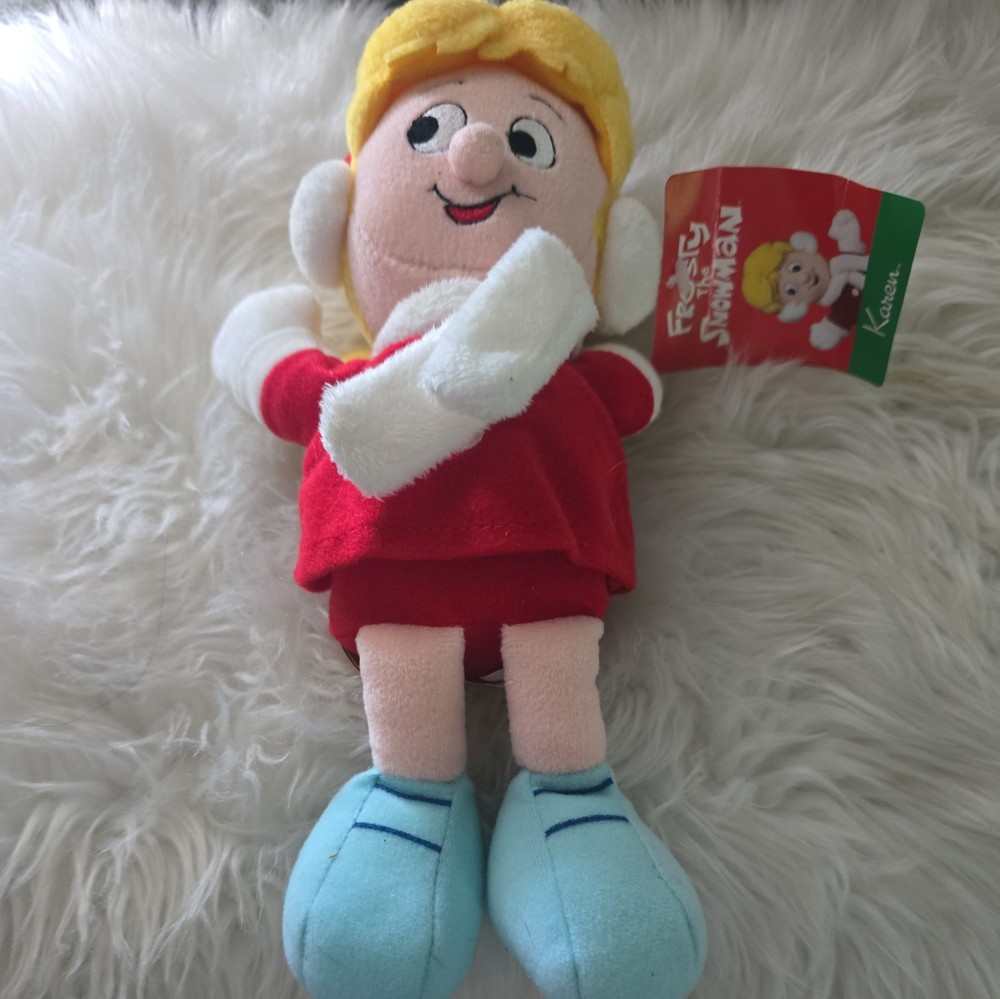 9in Build-A-Bear Frosty the Snowman Karen Christmas Plush Stuffed Animal Doll