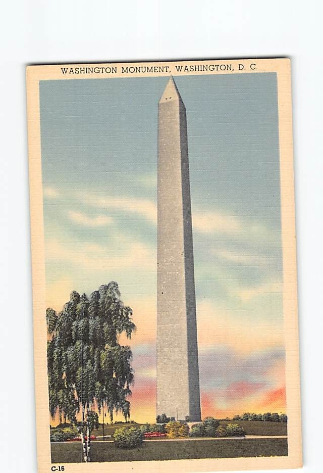 Postcard Washington Monument Washington DC USA