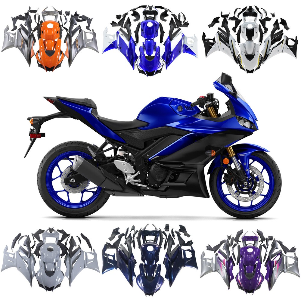Plastic Bodywork For 2019 2020 21 2022 2023 Yamaha YZF R3 ABS Fairings Body Kit