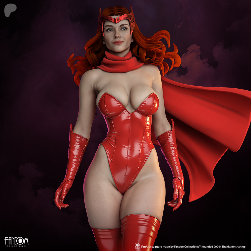 Scarlet Witch 3D Resin Figure - 42CM - Hand Painted - 12K Resolution