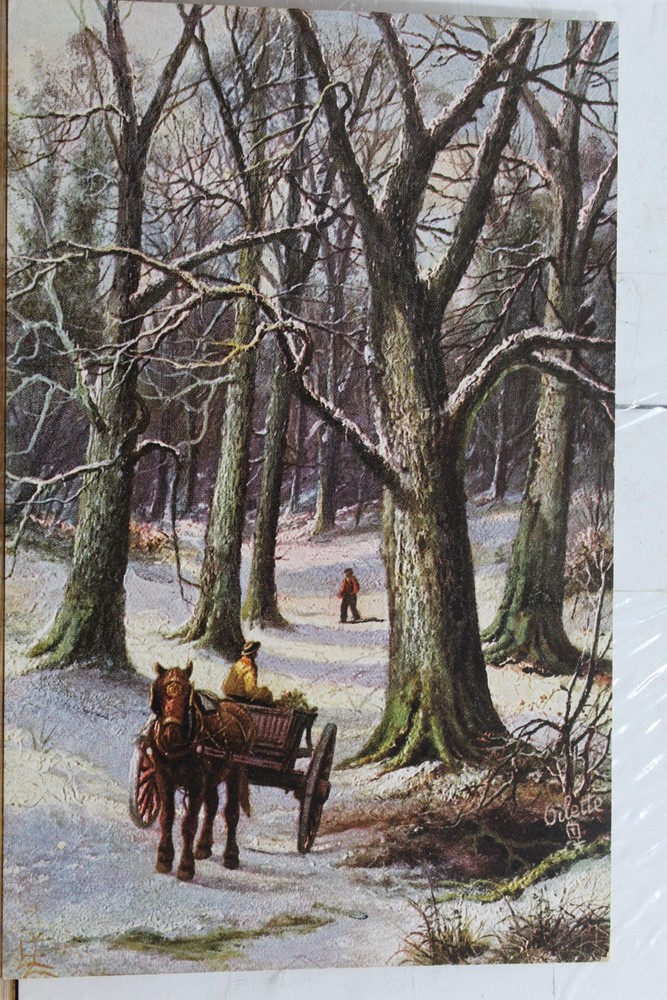 Art Winter A White World Oilette Postcard Old Vintage Card View Standard Post PC