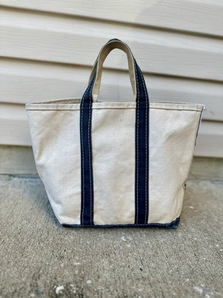 1980s Vintage L.L. Bean boat and tote canvas bag freeport maine