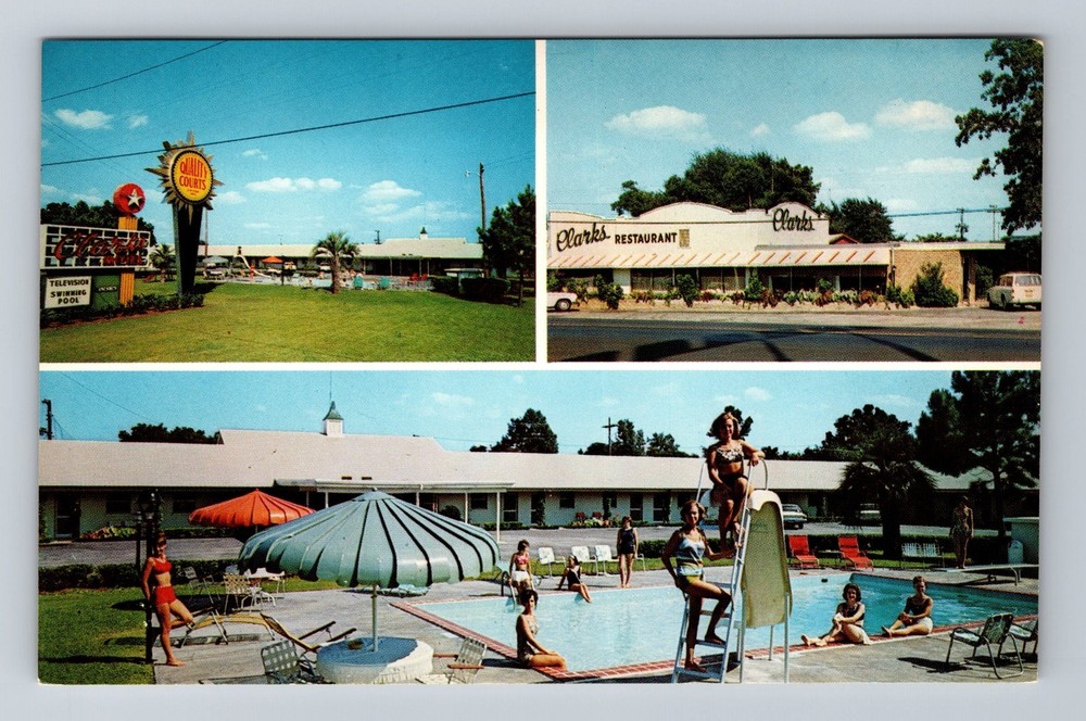Santee SC-South Carolina Clark's Motel And Restaurant Vintage Postcard
