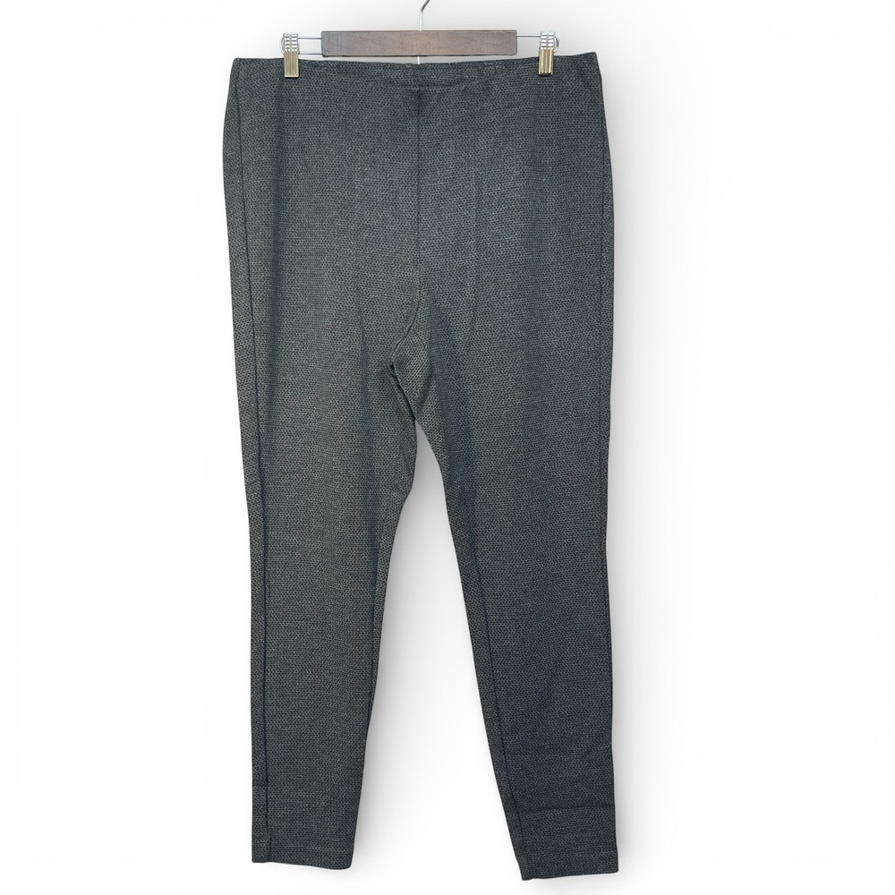 J.Jill Charcoal Gray Heather Ponte Leggings Womens XL Slim Pull On Pants Stretch