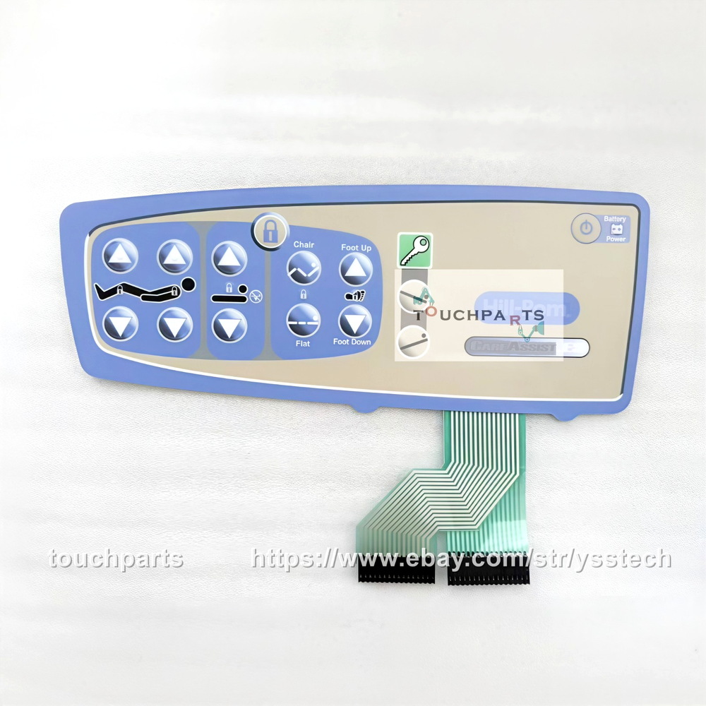 141281 LH Control Panel Overlay for Hill-Rom CareAssist Caregiver Bed Controls #