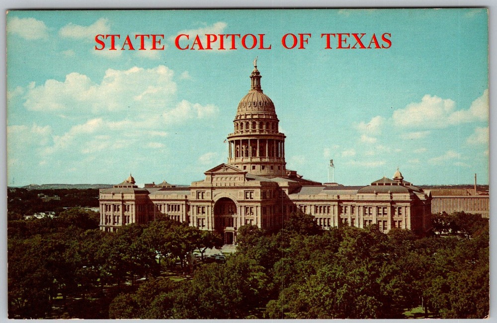 Vtg Postcard State Capitol Building Austin, TX 1950s