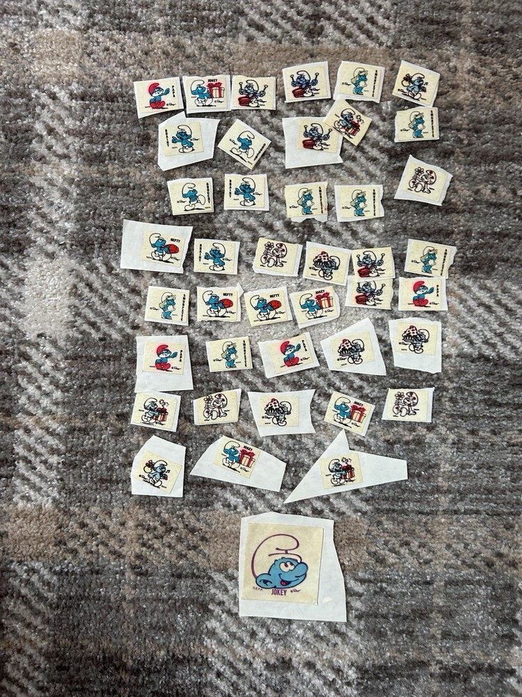 Vintage Rare Smurf Sticker LOT  1980s-1990’s Scrapbook
