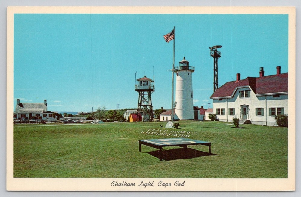 Chatham Light Cape Cod MA Postcard - Curteichcolor Lighthouse Coast Guard