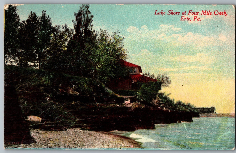PA Erie Four Mile Creek Lake Shore 1913 Cancel S.W. Hauck & Sons Postcard