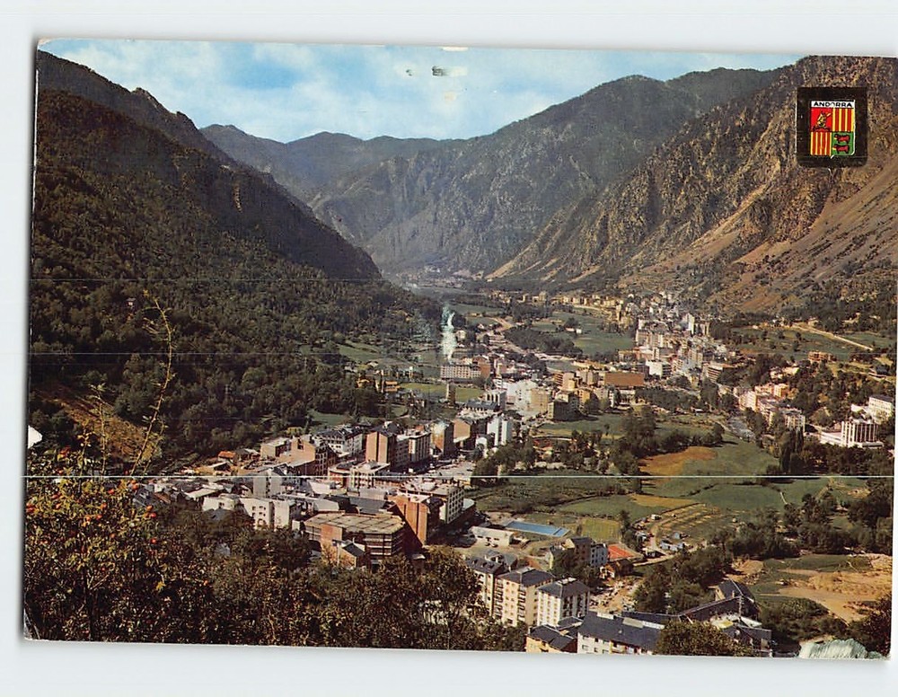 Postcard Aerial View Andorra la Vella Andorra