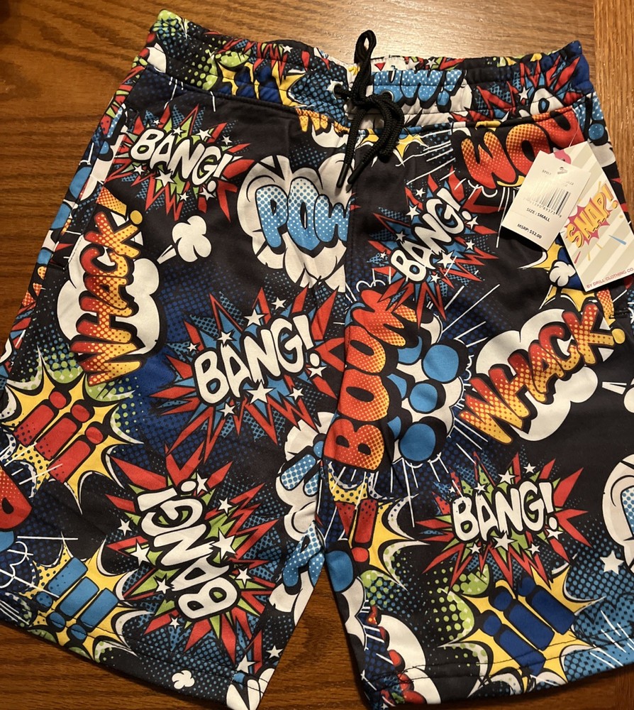 New Oh Snap! By Drill Clothing Co. Men's Drawstring Shorts Black Size Small