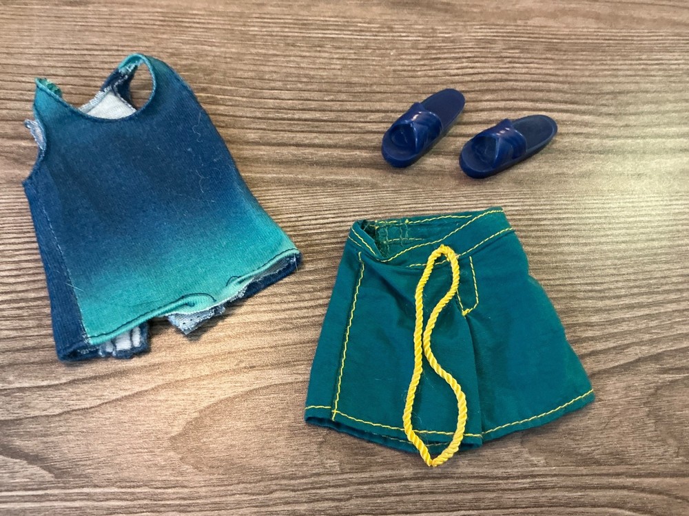 Mattel Barbie Ken Doll Clothes Shirt Shorts Swimsuit Shoes Lot