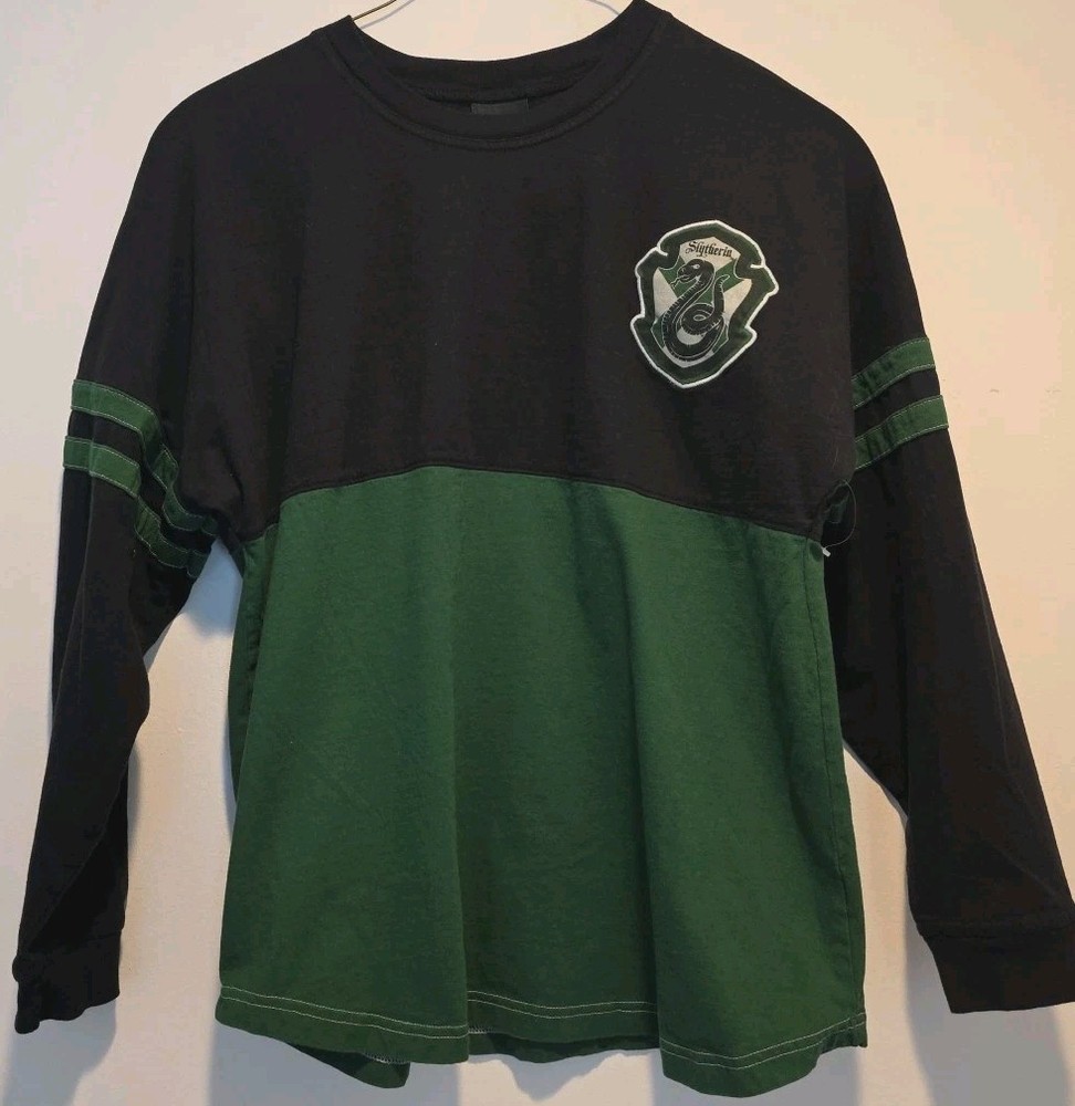 Universal Studios Harry Potter Slytherin Large Green & Black Long Sleeve Shirt