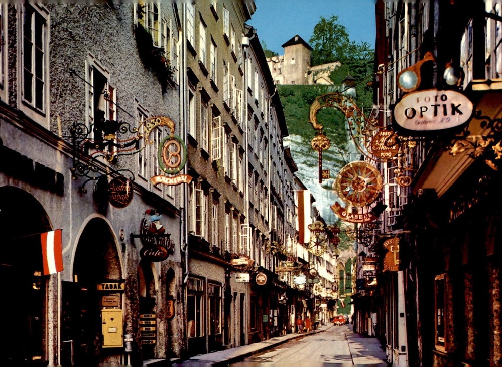 Salzburg, Festival City of Europe - Getreidegasse Postcard