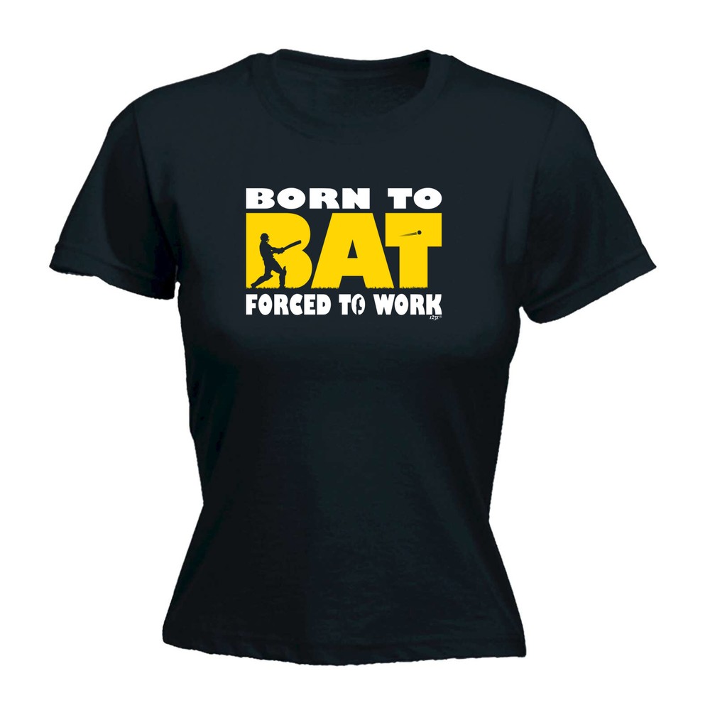 Born To Bat Cricket - Womens T Shirt Funny T-Shirt Novelty gift tshirt