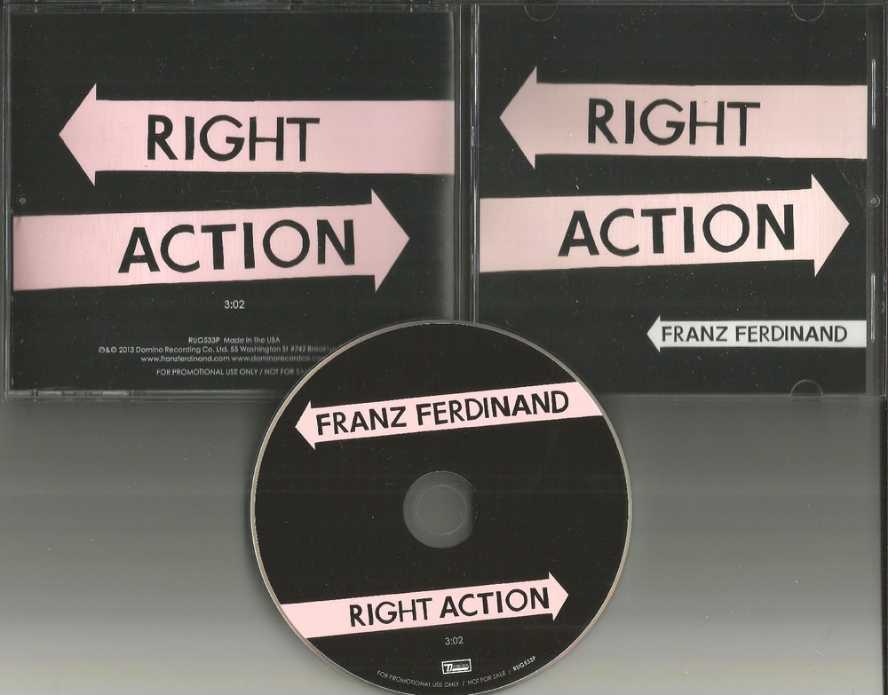 FRANZ FERDINAND Right Action 2013 USA Pressing PROMO Radio DJ CD single MINT