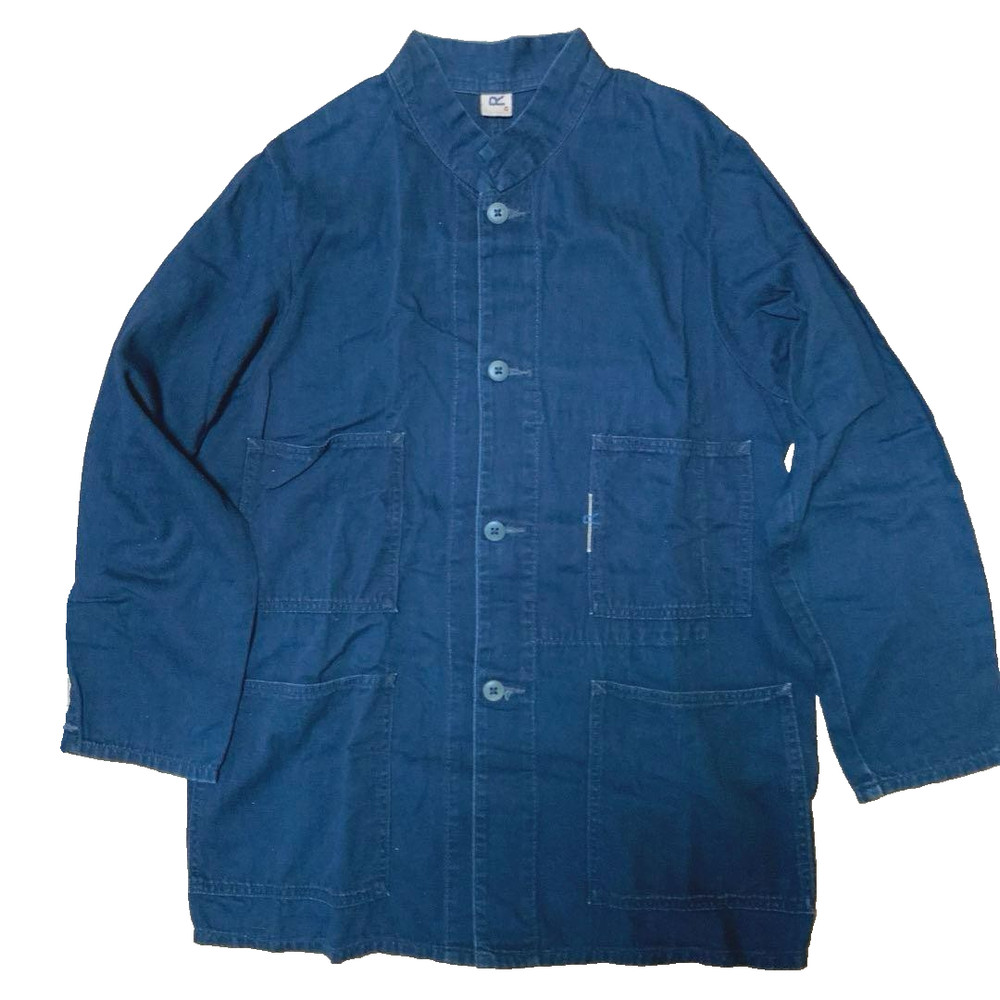 45RPM Coverall Jacket Indigo Cotton Size 4 Used Denim Workwear Casual Item