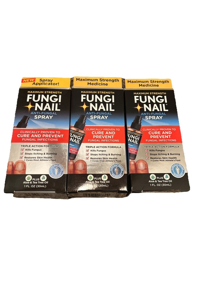 3X Maximum Strength Fungi Nail Antifungal Spray 1oz Exp 06/26