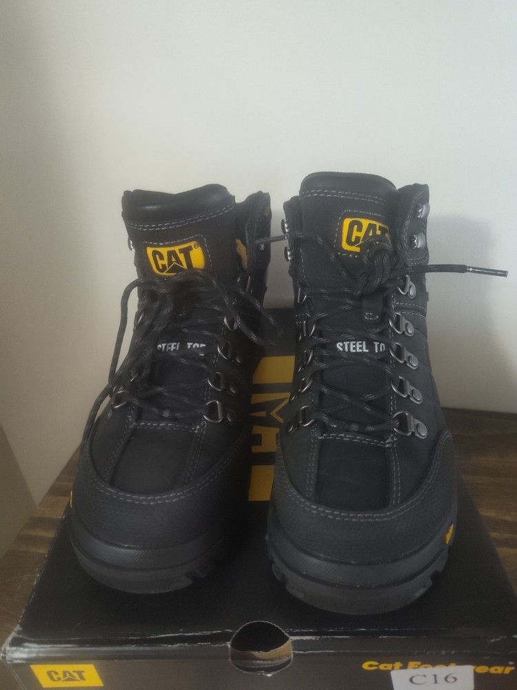 Size 7.5 - CAT Threshold Steel Toe Boot Black